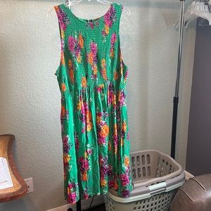 Torrid Green Floral Dress